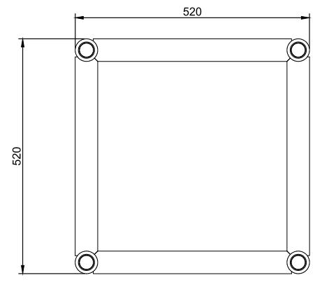 520*520mm spigot truss 