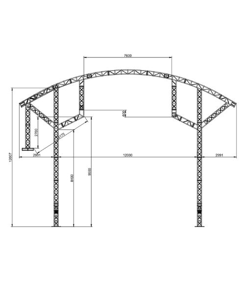 #Bolt Curved Truss Structure