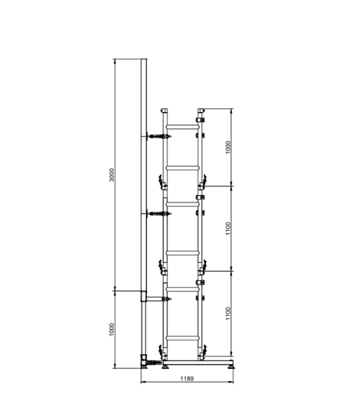 #Off-ground LED wall support system with raised LED display