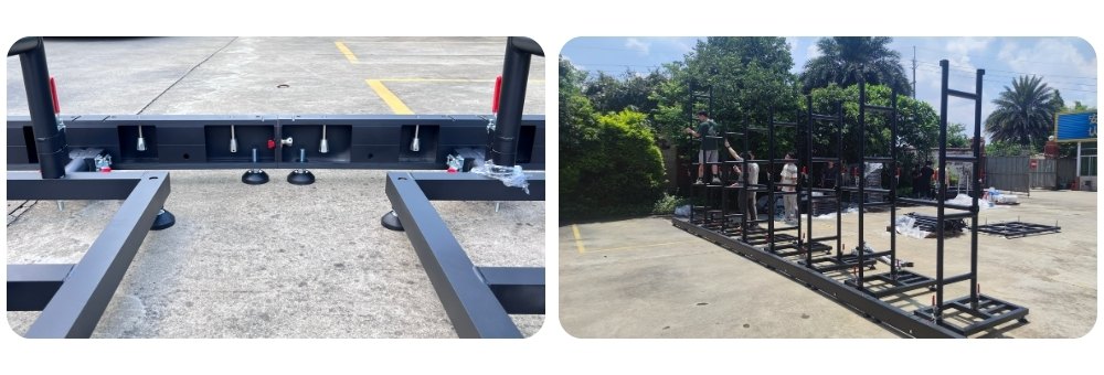 enlarged base LED ground support structure