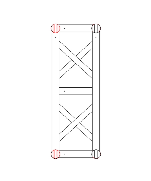 #GF-Truss 550×1500mm heavy duty aluminum truss system